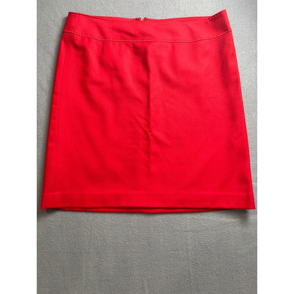 Talbots Pencil Skirt Women 10P Red Wool Stretch Professional Lined Holiday